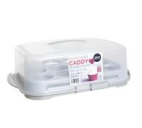 Wham Cook Minimalist Rectangular Cupcake Caddy Silver/Clear 44.5 x 31.5 x 14.5 cm