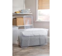 Wham Crystal 3x 110L Plastic Storage Boxes with Lids. Clear, Extra Large, Strong (Pack of 3, 110 Litre) Made in the UK