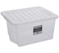 Wham CRYSTAL 35L BOX & LID CLEAR pack of 3 10890