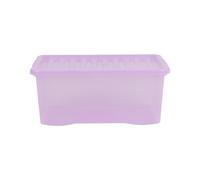 Wham Crystal 45 Liter Plastic Storage Box With Lid 60 x 40 x 25 cm - Tint Lilac