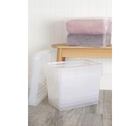 Crystal 5x 31L Stackable Plastic Storage Organiser Box and Lid Wham Clear One Size