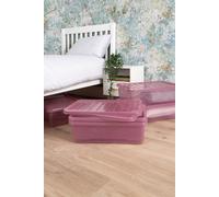 Wham Set 5 Crystal 32 Litre Box & Lid - Pink, Pink