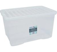 Wham Crystal 60 Litre Box & Lid Clear, Versatile Home Storage, 60Cmx40Cmx33Cm