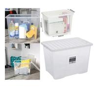 Plastic Storage Box 80 Litres Large - Clear Crystal by Wham