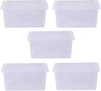 Wham Crystal Clear Rectangular 11L Medium Plastic Stackable Storage Box With Lid