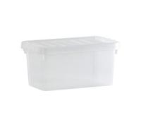 Wham Crystal Clear Rectangular 2.6L Small Plastic Stackable Storage Box With Lid