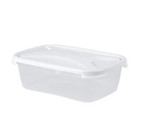 Wham Cuisine 2.7L Rectangular Food Box & Lid Packed Lunch Box, White