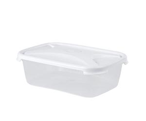 Wham Cuisine 2.7L Rectangular Food Box & Lid Packed Lunch Box, White
