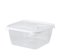 Wham Cuisine 2L Square Food Box & Lid Packed Lunch Box, White