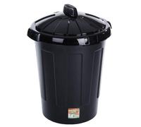 Wham Dustbin 80L Heavy Duty Black Kitchen Waste Paper Rubbish Plastic Home Large