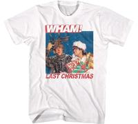Wham English Music Duo Last Christmas Lyrics Adult T-Shirt Tee(Large)