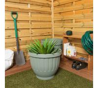 Wham Etruscan 47Cm Round Planter Pack 4 Milieu Green