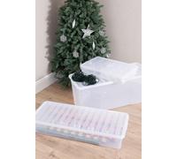 Wham Festive 3 Piece Tree, Decoration & Bauble Storage Boxes in Clear Wham Clear