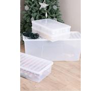 Wham Festive 4 Piece Tree, Decoration & 2 Bauble Storage Boxes in Clear Wham Clear