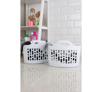 Wham Flexi Plastic 2 x 8L Baskets in White Wham White