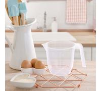 Wham Fs451 1 Lt Clear Plastic Reusable Measuring Jug, Set Of 4, Acrylic
