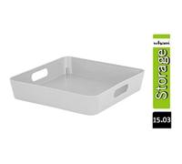 Wham 15.03 30cm Studio Basket Storage Shelf Tray Square Cool Grey