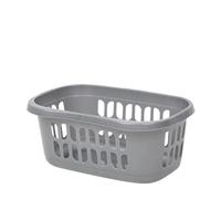 Wham High Grade 38Lt Plastic Hipster Style Washing Linen Laundry Basket (Silver)
