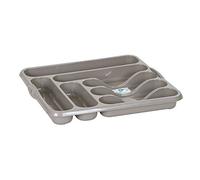 Wham High Grade Mocha 7 Compartment Plastic Cutlery Holder Storage Tray Rack