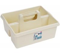 Wham Large Plastic Kitchen Cleaning Carry Tray Caddy Tidy Tote Organiser with Handle - Cream