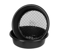 Wham Large Plastic Round Garden Sieve Riddle Riddler Soil Sifter Mesh Gardening Tool - Black