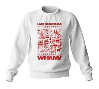WHAM! Last Christmas Elements White Sweatshirt