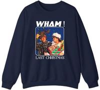 WHAM Last Christmas Jumper Vintage Christmas Song Inspired Sweater Iconic Rerto Festive Xmas SweatShirt Navy