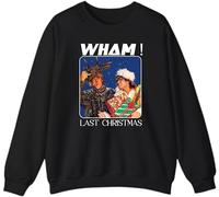 WHAM Last Christmas Jumper Vintage Christmas Song Inspired Sweater Iconic Rerto Festive Xmas SweatShirt Black