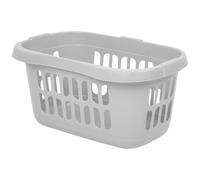 Wham Laundry Basket Storage Plastic Clothes Large 60L Washing Hamper Tidy Organiser in Grey Wham Grey