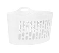Wham Laundry Hamper, Large 50 Litre Flexi Basket - White