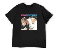 Wham ! Make It Big T-Shirt Man's Fashion Black Unisex Tees M