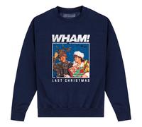 Wham Men's Last Christmas Sweatshirt in Navy | Size: 2XL Wham Navy 2XL