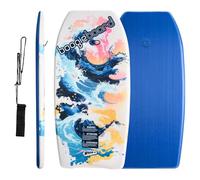 Wham-O 1 Pack 93.98 cm Boogie Board, Bodyboard with Wrist Small, Fibreclad Coating Phuzion Core Crescent Tail for Ocean, Children 8+ Teenagers Adults - Wave