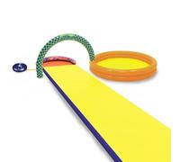 Wham-O 16ft Slip n' Slide 3 in 1 Splash Park with Paddling Pool and Sprinklers - Ultimate Outdoor Garden Toys, Water Play Toys for Kids, Ages 5-12, With Slide, Splash Paddling Pool and Sprinkler Pod