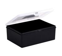 Wham Non-Compartmental 2.02 19cm Plastic Storage Box Recycled Black Clear Lid