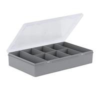 Wham Organiser Box 29cm Upcycled Soft Grey/Clear