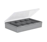 Wham Organiser Box 29cm Upcycled Soft Grey/Clear