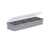 Wham 4.01 29cm 8 Division Plastic Organiser Box - Soft Grey