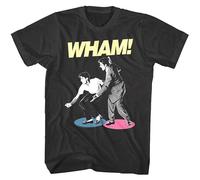 Wham orge Michael Jitterbug Dance Men's T-Shirt Pop Music Ridgeley Tour Merch T-Shirt Black M