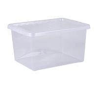 Crystal 5x 31L Stackable Plastic Storage Organiser Box and Lid Wham Clear One Size