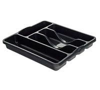 Wham Plastic Kitchen Cutlery Tray Organiser Rack Holder Drawer Insert Tidy Storage - Midnight