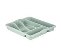Wham Plastic Kitchen Cutlery Tray Organiser Rack Holder Drawer Insert Tidy Storage - Sage