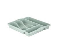 Wham Plastic Kitchen Cutlery Tray Organiser Rack Holder Drawer Insert Tidy Storage - Sage