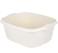Wham Plastic Rectangular Washing Up Bowl , Kitchen Basin Sink Cutlery Tidy Bowl (Soft Cream)