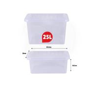00; 25375; Clear Lid 25L Box