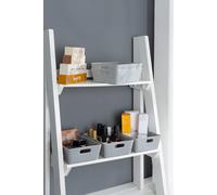 Wham 5x Plastic Studio Basket 3.01 Rectangular Home & Office Storage Basket, 16.5 x 12 x 5cm, 770ml (Cool Grey)