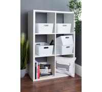 Wham 5x Plastic Studio Basket 5.02 Rectangular Home & Office Storage Basket, 35 x 26 x 15cm, 11.5L (Ice White)