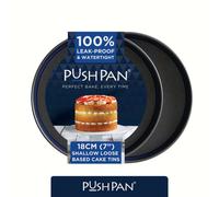 Wham Pushpan Set Of 2 X 7 Inch Shallow Cake Tins Grey/pewter