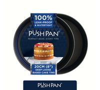 Wham Pushpan Set Of 2 X 8 Inch Deep Cake Tins Grey/pewter