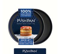 Wham Pushpan Set Of 2 X 8 Inch Shallow Cake Tins Grey/pewter